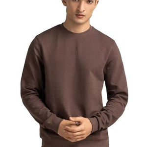 Poids lourd blanc plaine hommes personnalisation sweats 100% coton épais polaire respirant conception couleur unie motif régulier - Product Image 1