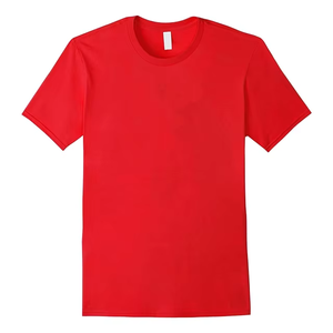 Nouveau T-shirt pour homme imprimé (impression graphique) décontracté streetwear vêtements de plage manches courtes régulières 95% coton + 5% élasthanne devant rouge - Product Image 1