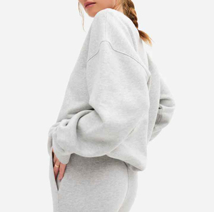 Sweat-shirt surdimensionné personnalisé 300-500 GSM 100% coton French Terry brodé style streetwear uni style décontracté hiver 2026 - Product Image 6