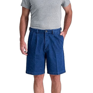 Loose Fit <b>Elastic</b> <b>Waist</b> Wholesale <b>Men</b> <b>Jeans</b> Short Customized Plus Size <b>Men</b> <b>Jeans</b> Short <b>For</b> Casual Use - Product Image 1