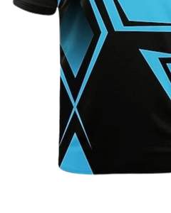 Polo homme personnalisé noir bleu imprimé géométrique manches courtes sport golf t-shirt respirant séchage rapide décontracté OEM - Product Image 6