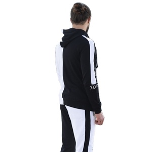 Men's High Stretch Moisture Wicking Track <b>Suit</b> Zip Closure Hooded <b>Muscle</b> Printed Tracksuit Winter's Most Demanded Solid Design - Product Image 6