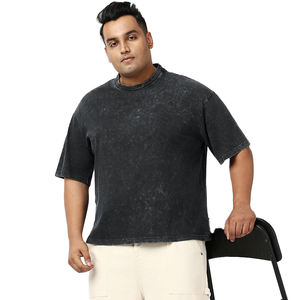 short sleeve retro stone washed plus size t <b>shirts</b> customized logo vintage acid wash t-<b>shirts</b> <b>men</b> streetwear oversized tshirts - Product Image 1