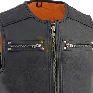 Chaleco de moda para hombre a precio razonable Buena calidad 100% Cuero Corto Ropa al aire libre para invierno Bajo MOQ - Product Image 6