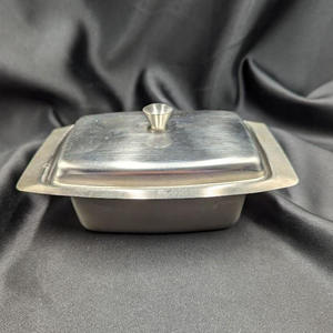 กล่องใส่เนยสแตนเลสสตีลสีทองขัดเงา เป็นมิตรกับสิ่งแวดล้อม ทันสมัย เรียบง่าย สำหรับจัดเก็บในครัว บรรจุภัณฑ์กล่องกระดาษ ฝาเปิดปิดได้ ใช้ในบ้าน - Product Image 1