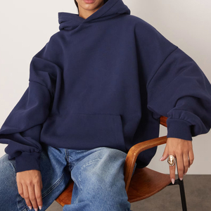 Sudadera con Capucha Extra Grande de Felpa Gruesa y Acogedora para Mujer, Estilo Urbano de Invierno, Ajuste Holgado Informal, Marca OEM, Último Diseño - Product Image 5