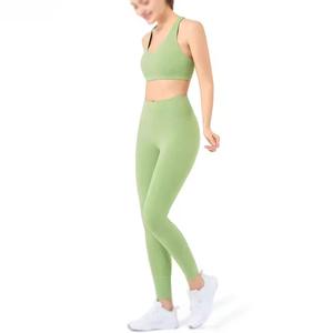 Ensemble de yoga pour femmes, soutien-gorge de sport sans manches, leggings taille haute, vêtements de sport, tenue de fitness - Product Image 3