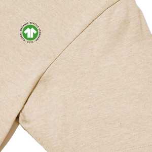 Camiseta de la Serie Artística Limitada para Hombre - Beige Natural o Neutro Claro, 100% Algodón Orgánico con Patrones Únicos Teñidos con Plantas - Product Image 4
