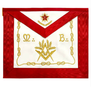 Delantal ceremonial masónico bordado y cosido de cuero ligero 2025, uniforme de Navidad para Masonic Regalia - Product Image 3