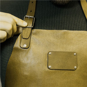 Delantal de soldadura de cuero, ropa de trabajo de soldadura, delantal de soldadura duradero, cuero de vaca, delantal protector ignífugo resistente al calor - Product Image 3