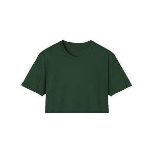 Camiseta de Manga Corta con Cuello Redondo para Mujer, Talla Grande, 100% Algodón Orgánico, Transpirable, Ecológica, Informal, con Logotipo Bordado en la Parte Delantera - Product Image 2