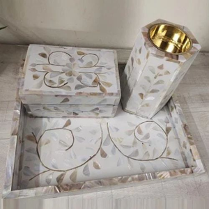 Juego de quemador Bakhoor con incrustaciones de madreperla atemporal, regalos de lujo de Eid Ramadán, artesanía de incienso para té, aromas de bergamota Benzoin - Product Image 3