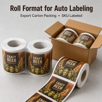 Étiquettes personnalisées pour bouteilles de bière artisanale, autocollants en vinyle imperméables, rouleaux d'autocollants adhésifs, impression numérique UV pour l'emballage des brasseries