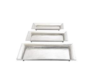 Salade moderne de stockage de feuilles, plateau de service de fruits et plateau pour la décoration de table de mariage Cadeau de Noël en or et argent - Product Image 2