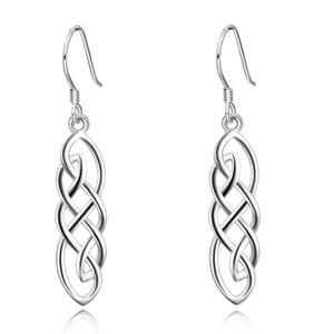 Orecchini Pendenti in Argento Sterling Stile Celtico alla Moda - Product Image 3