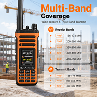 Radio bidirectionnelle BAOFENG SW-9 10W longue portée tri-bande VHF/UHF avec récepteur SI4732, USB-C, NOAA AM et programmation sans fil
