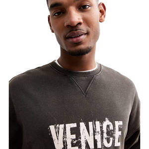 Nouveau Pull Col Rond Homme Hiver Personnalisé avec Logo, Coupe Ample, Doublure Polaire Coton, Anti-Boulochage, Respirant - Product Image 3