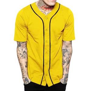 Personalizado para hombre de moda botones en blanco camisa de béisbol Jersey al por mayor uniforme de béisbol Jersey de béisbol - Product Image 1