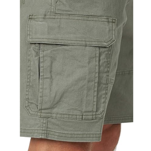 Pantalones cortos cargo grises ligeros para hombre, tela de algodón, ajuste informal, bolsillo lateral, pantalones cortos de verano para hombre - Product Image 5