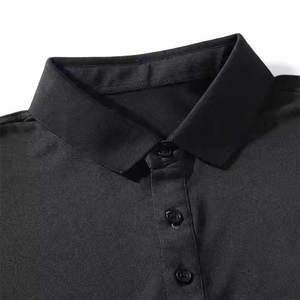 Tela suave negra de calidad superior para camisa de polo para una comodidad duradera Diseño personalizado con estilo de moda para ropa informal de golf - Product Image 3