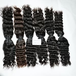 Proveedor-Extensiones de cabello humano Remy de templo indio natural alineado con cutícula 100%, estilo ondulado, sin procesamiento químico - Product Image 3