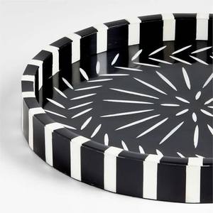 Wholesale Nordic Style Custom Resin Inlay <b>Serving</b> <b>Trays</b> Bone Inlay Kitchenware Rectangular Acrylic <b>Plastic</b> MDF for Home Use - Product Image 6