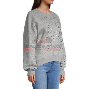 Haute qualité strass sweat femmes vêtements à manches longues 2025 Style Unique femmes strass sweat pour la vente en ligne - Product Image 3