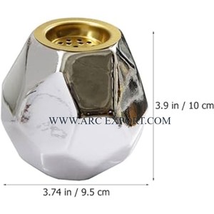 Diseñador de tendencias Fragancia para el hogar y la Oficina Quemador Bakhoor Forma de hoja de aluminio Quemador de incienso y Oud antiguo de Plata a la venta - Product Image 2