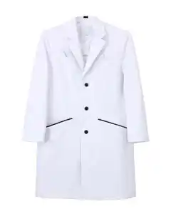 Manteau de laboratoire d'hôpital unisexe personnalisé en coton utilisé quotidiennement blouses de laboratoire professionnelles à manches longues pour l'hôpital