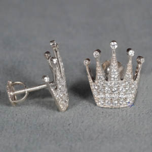 Fabuleux 925 Sterling Silver Exclusive Moissanite Round Brilliant Cut Sparkling Diamond Studded Women Boucles d'oreilles à la mode - Product Image 2