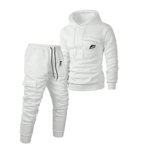 Conjuntos de Sudadera con Capucha de Forro Polar Sólido Personalizados para Hombre, Venta al por Mayor OEM, Etiqueta Privada ODM, Ropa Casual para Marcas de Moda Moderna B2B - Product Image 1