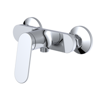 Mitigeur de douche mural moderne en laiton massif pour salle de bain, robinet de bain eau chaude et froide pour projets commerciaux