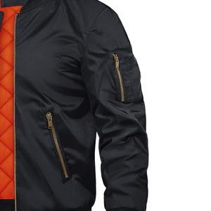 Blousons Bomber Unisexe à Col Montant Épais, Couleur Unie, Respirants, pour l'Hiver – Meilleur Design, Vente en Gros, Service OEM Disponible - Product Image 2