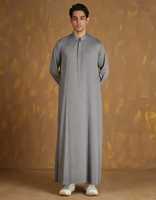 Nouvelle arrivée, thobe de haute qualité et douce pour hommes, manches longues, vêtements musulmans traditionnels avec style saoudien