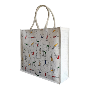 Sacs à provisions en jute de haute qualité Style personnalisable Motif en tissu Couleur-Petite origine brute Inde - Product Image 3