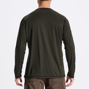 Moda para hombres Ropa al aire libre Rash Guard Camisetas Manga larga Nuevo producto Cuello redondo Slim-Fit Rash Guard para hombres OEM personalizado - Product Image 3