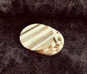 4 pièces gratuit de haute qualité classique rustique Acacia bois sous-verres liège café thé tasse tampons tapis de Table pour la maison cuisine AUAR ARTISAN - Product Image 2