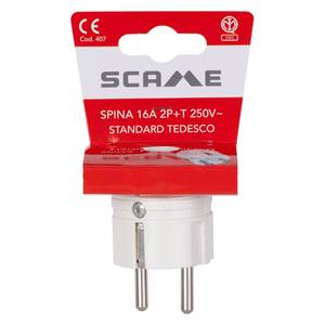 Cable de Enchufe Eléctrico Blanco 16A 2P+T, Estándar Alemán PP0407R, Adaptador y Conector para Cable Axial - Product Image 2