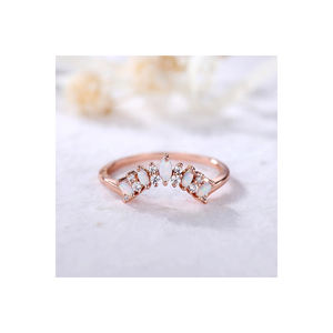 แหวนเพชรแท้ธรรมชาติ100% สำหรับผู้หญิงสวยแหวนหมั้นซ้อนทองแท้โอปอลเอธิโอเปียนโอปอลและธรรมชาติ - Product Image 1