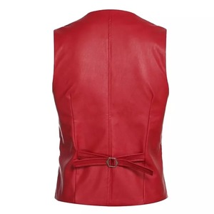 Gilet de motard en cuir véritable pour homme, 2022 de qualité supérieure - Product Image 4