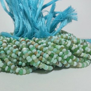 4mm naturel péruvien opale facettes Rondelle perles de pierres précieuses brins bijoux réglage semi-précieux opales réelles pour la fabrication de bijoux - Product Image 1