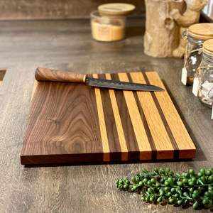 Tabla de cortar de madera de teca con agarre manual Tablas de cortar de madera para cocina Tabla de cortar mediana Regalos de madera - Product Image 2