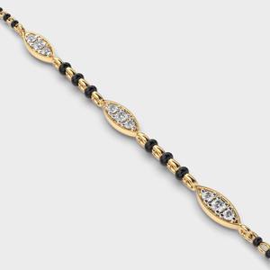 Bracelet classique pour femme Marquise Trio Mangal Sutra plaqué rhodium avec diamants de laboratoire en or jaune/blanc/rose 14 carats - Product Image 6