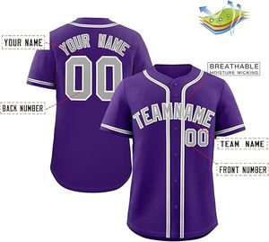 Jerseys de béisbol juveniles personalizados a granel, jersey de béisbol de hombre bordado de gran tamaño con botones - Product Image 4