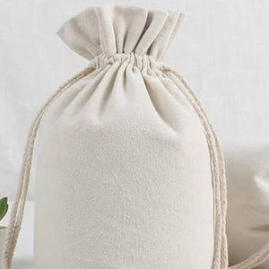 Vente en gros de tissu de toile de jute en coton imprimé personnalisé et cordon de serrage en polyester pour bijoux, sacs à provisions cadeaux - Product Image 4