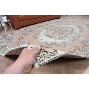 Tapis turc vintage 5,6x9,6 pi (172x292 cm), tapis persan brun - Product Image 4
