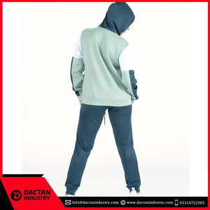 Automne velours femmes survêtement ensemble entièrement personnalisé vêtements de sport d'hiver en gros à capuche et polaire costume - Product Image 4
