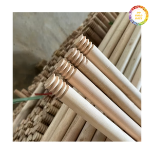 Manche de balai en bois en gros, peinture de couleur personnalisée en option, manche solide, prix bas pour les grandes quantités - Product Image 1