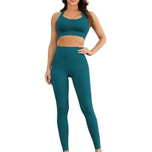 Vente directe usine – Ensemble de yoga sans couture pour femme, style soutien-gorge XXL, respirant, pour l'été, avec logo à la taille – Fabrication de haute qualité - Product Image 1