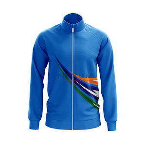 Veste de survêtement personnalisée noire à fermeture éclair complète à rayures blanches vêtements de sport légers dernière mode vêtements d'extérieur pour hommes - Product Image 3